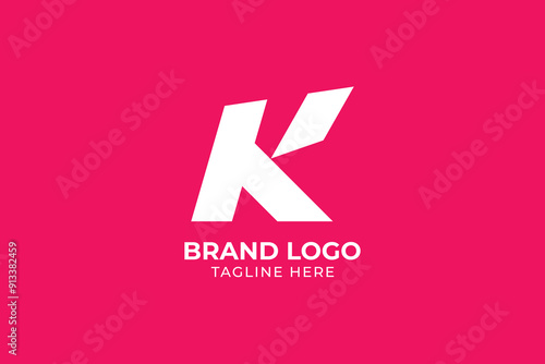 Modern letter K Creative logo design, Minimalist letters K abstract logo design