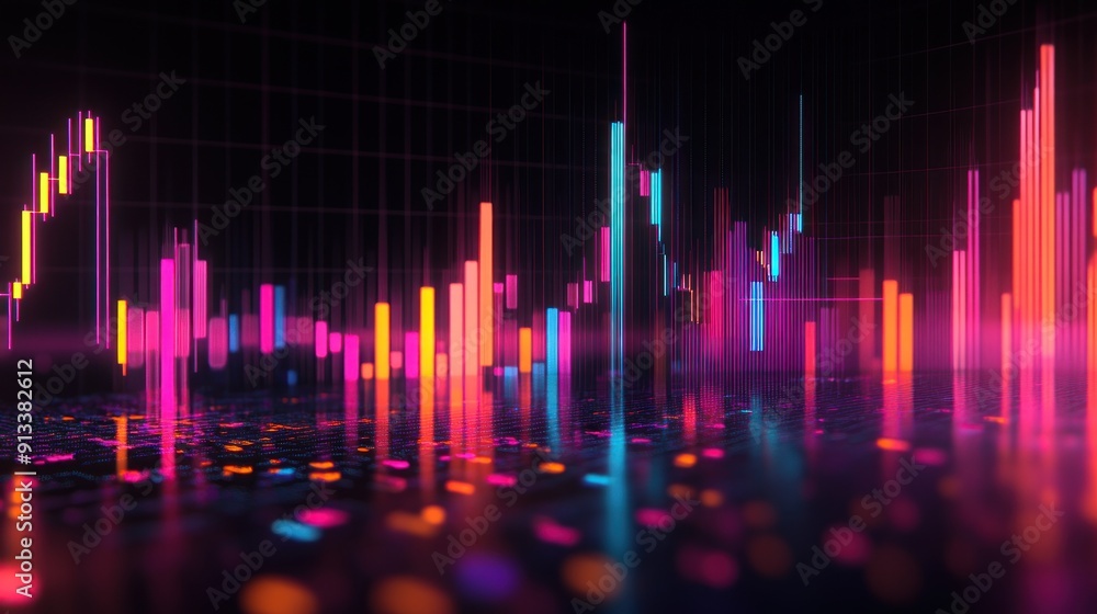 Abstract Neon Lights Forming Geometric Shapes on a Black Background Abstract Neon Lights Forming Geometric Shapes on a Black Background