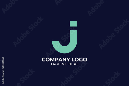 monogram initials letter concept Letter Abstract J logo icon design template element, 