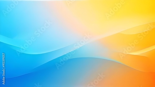 Vibrant summer color gradient background grainy orange blue yellow white noise texture banner retro poster header cover design, abstract colorful background with waves