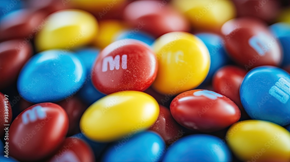 Close-up shot of colorful chocolate candies. Close-up shot of colorful chocolate candies.