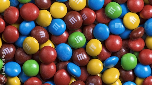 Close-up of colorful chocolate candies.