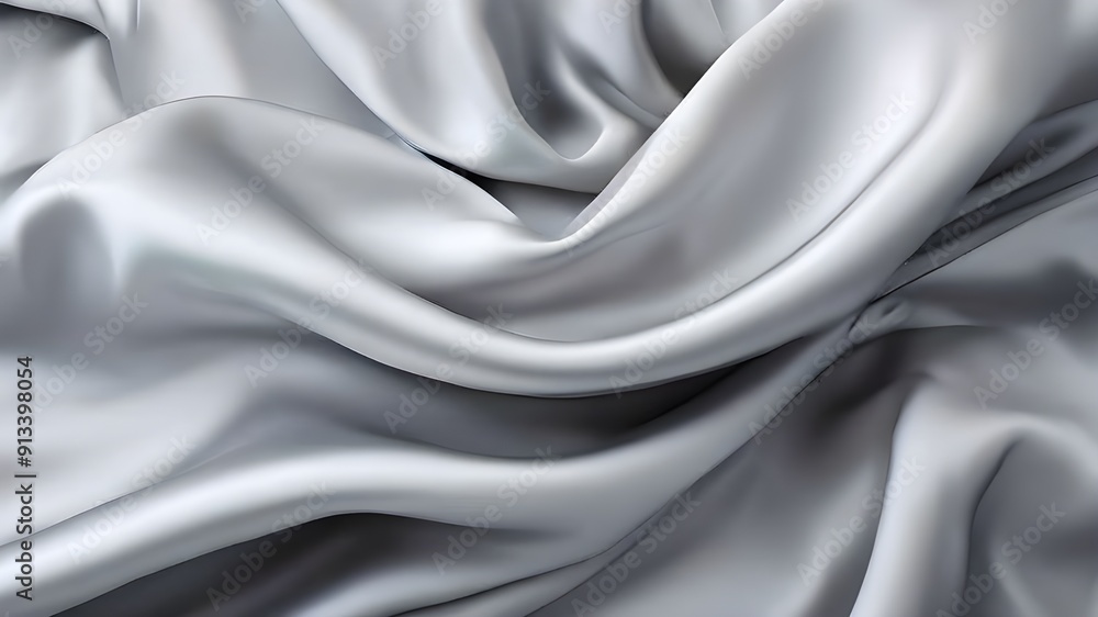 Obraz premium Smooth gray gradient background abstract silk fabric folds drapery backdrop design