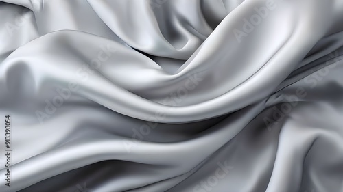 Smooth gray gradient background abstract silk fabric folds drapery backdrop design