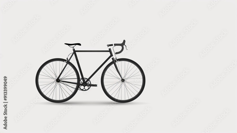 Simple bicycle with two wheels, minimalist design, clean lines, basic structure, uncomplicated style, plain 2D vector illustration Simple bicycle with two wheels, minimalist design, clean lines, basic structure, uncomplicated style, plain 2D vector illustration