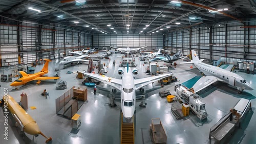 Aircraft Hangar with Multiple Planes