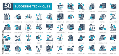 Budgeting Technics iconset