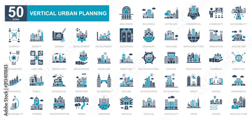 Vertical Urban Planning iconset