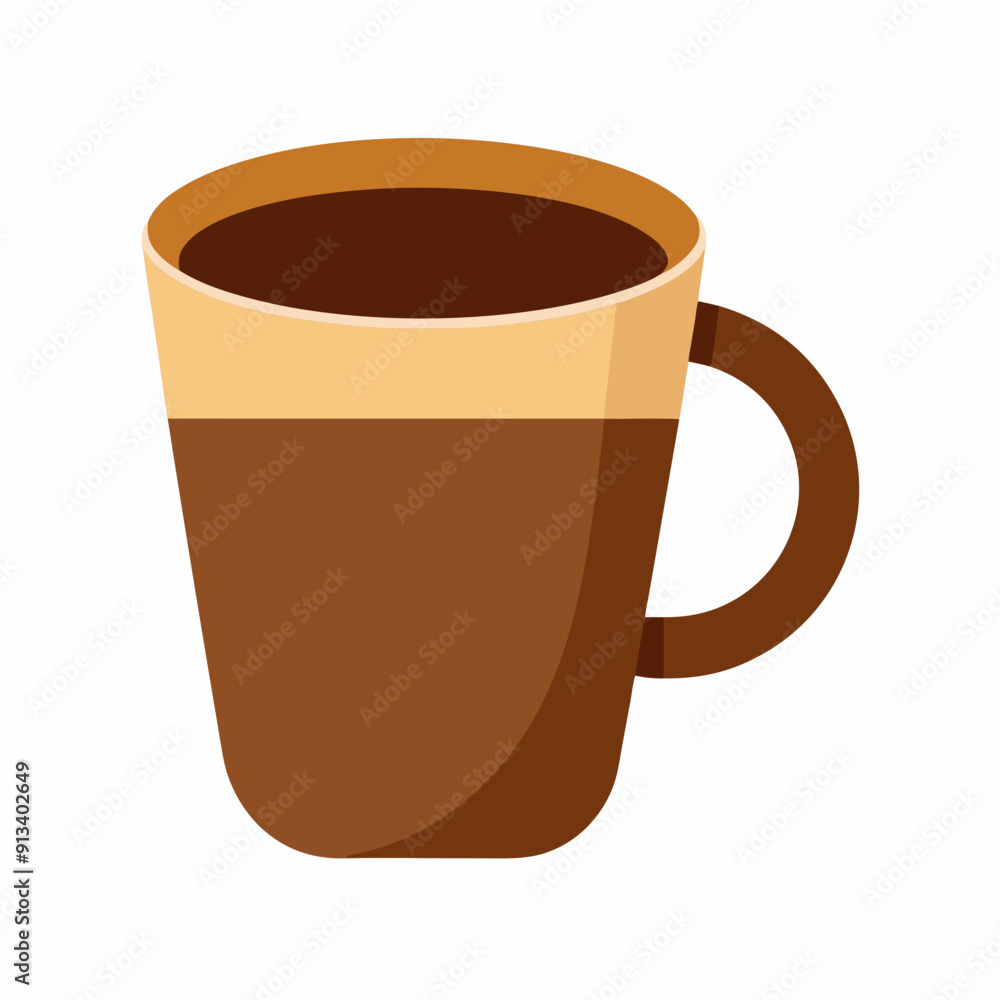 Obraz premium Cup of coffee isolated on white, coffee cup claus vector illustration, coffee cup vector art, cup silhouette, coffee cup vector icon, eps