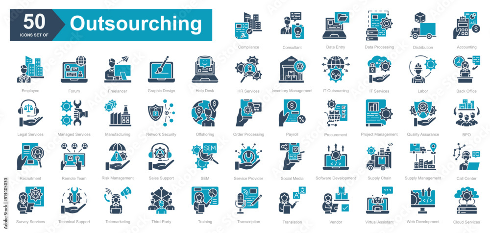 Outsourching iconset Outsourching iconset