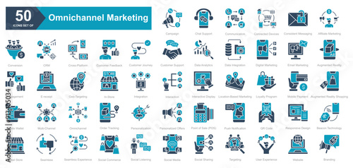 Omnichannel Marketing iconset