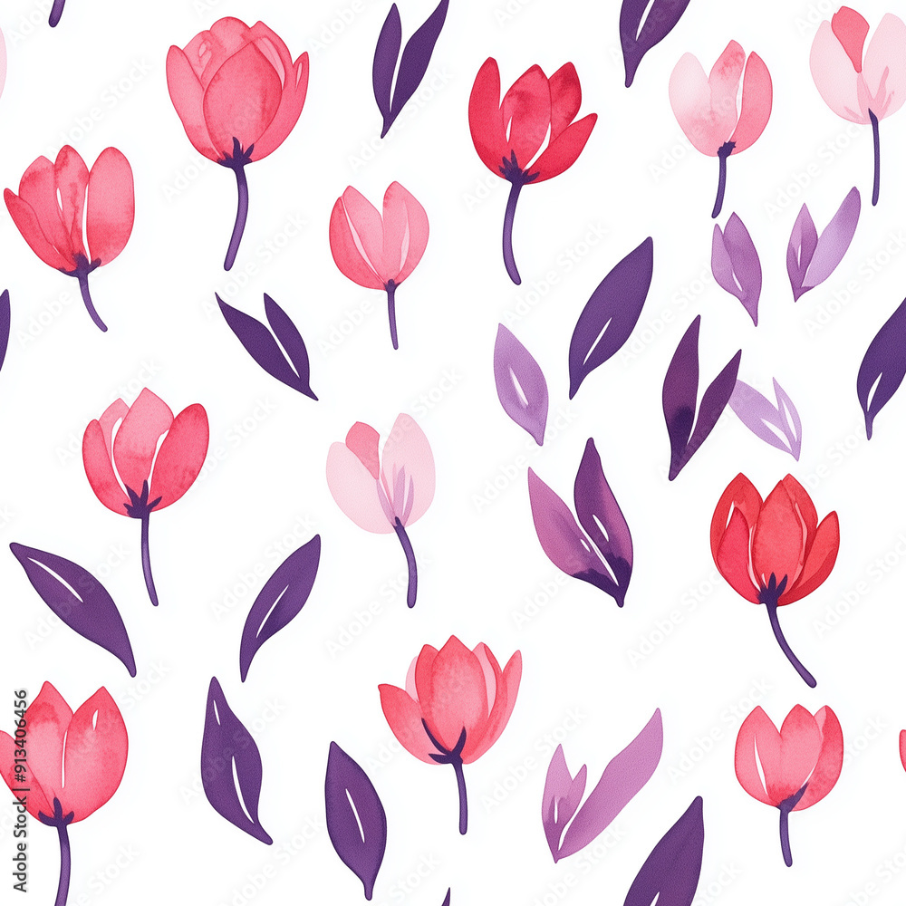 Tulips seamless pattern #3 Tulips seamless pattern #3