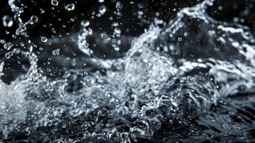 Water splash white background illustration generated by ai Water splash white background illustration generated by ai
