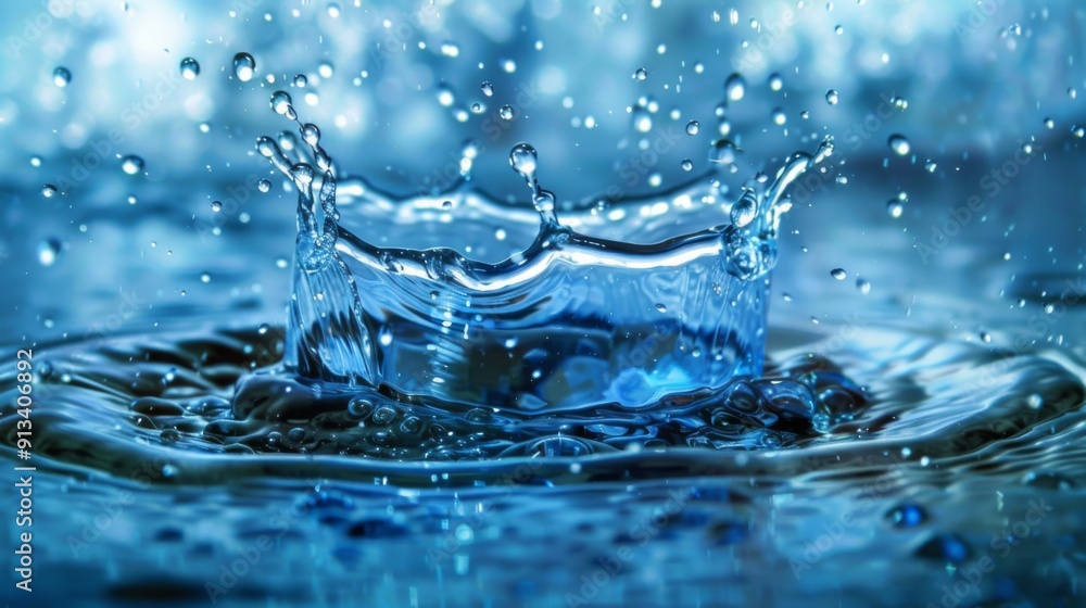 Water splash white background illustration generated by ai Water splash white background illustration generated by ai