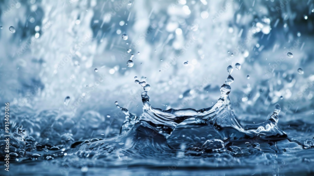 Water splash white background illustration generated by ai Water splash white background illustration generated by ai