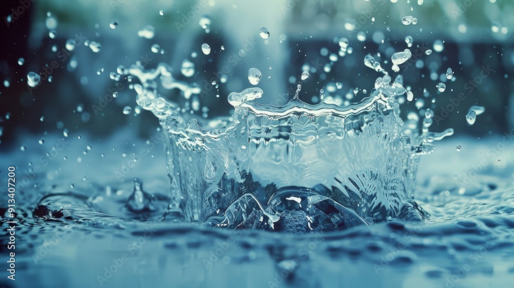 Water splash white background illustration generated by ai Water splash white background illustration generated by ai