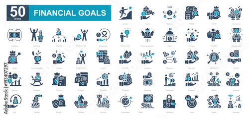 FINANCIAL GOALS iconset