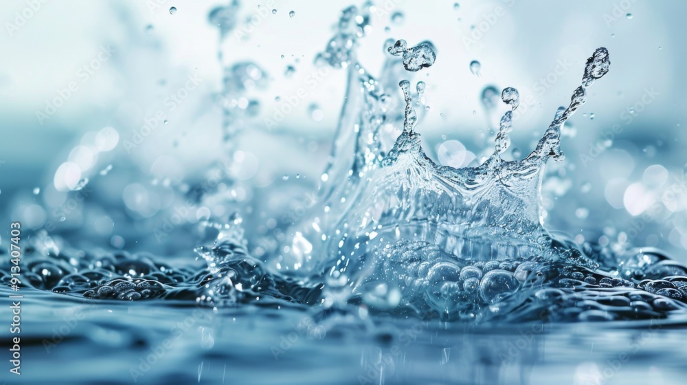 Water splash white background illustration generated by ai Water splash white background illustration generated by ai