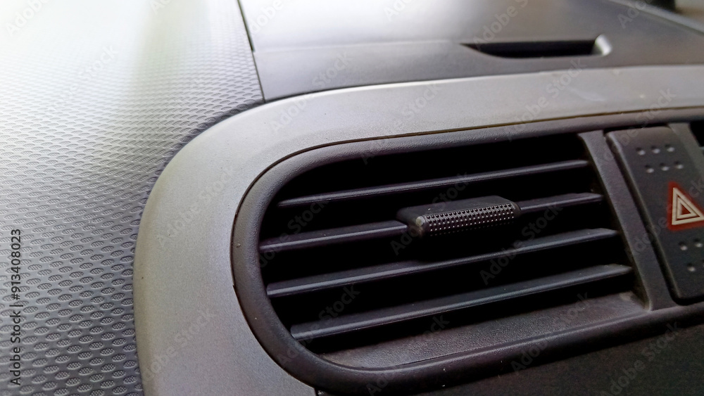 View of ac vent in classic car View of ac vent in classic car