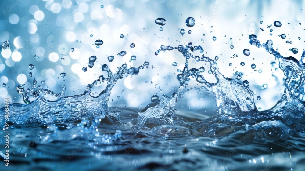 Water splash white background illustration generated by ai Water splash white background illustration generated by ai