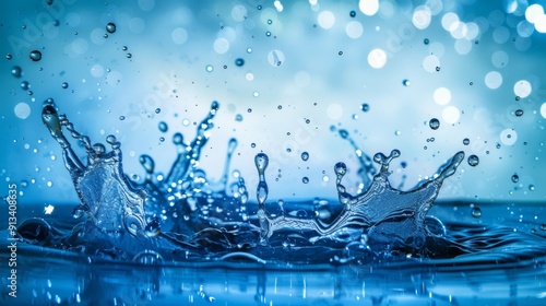 Wallpaper Mural Water splash white background illustration generated by ai Torontodigital.ca