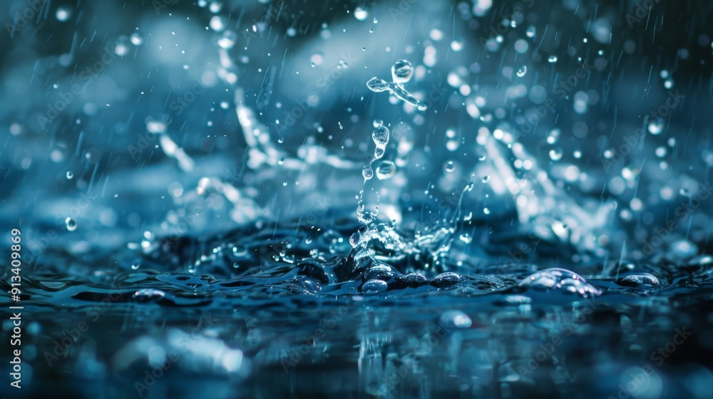 Water splash white background illustration generated by ai Water splash white background illustration generated by ai