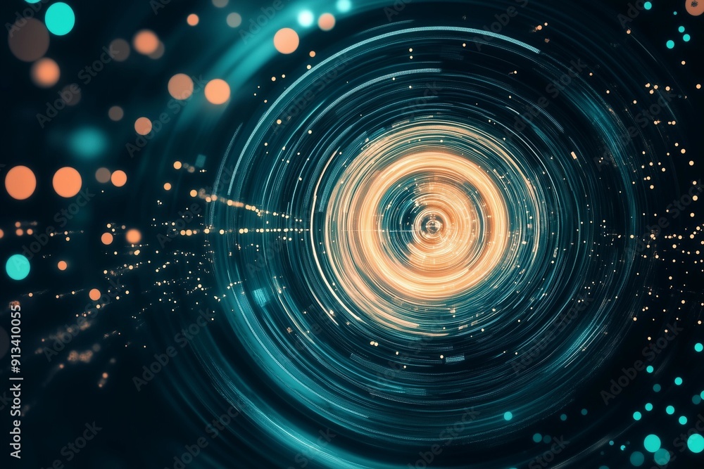 Futuristic City with Scattered Time Portals Futuristic City with Scattered Time Portals