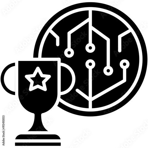 Pool Rewards Icon. Crypto Currency Mining Pictogram Graphic Illustration. Isolated Simple Solid Icon For Infographic, App and Web Button.