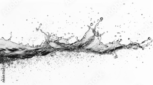 Water splash white background illustration generated by ai