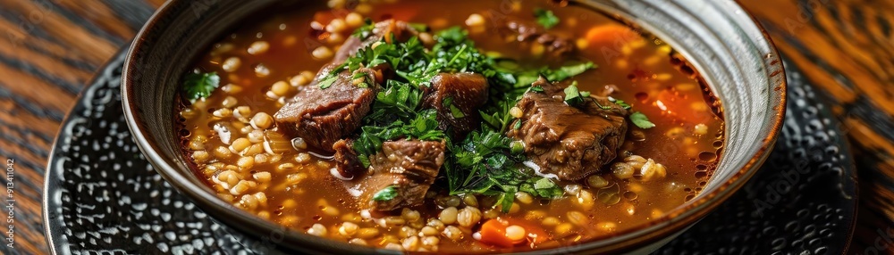 A hearty bowl of flavorful stew with tender meat, lentils, and fresh herbs, perfect for a comforting meal any time of year. A hearty bowl of flavorful stew with tender meat, lentils, and fresh herbs, perfect for a comforting meal any time of year.
