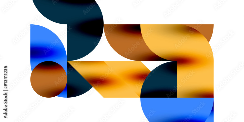 Tech minimal circular shapes geometric art. Vector modern circles Tech minimal circular shapes geometric art. Vector modern circles