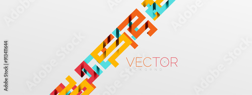 Color bend lines with shadow texture effect. Vector Illustration For Wallpaper, Banner, Background, Card, Book Illustration, landing page