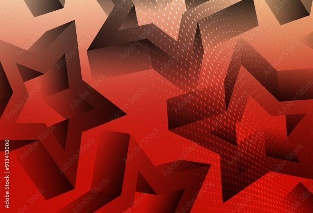 Light Red vector pattern with christmas stars. Light Red vector pattern with christmas stars.