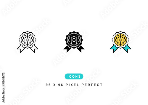 Pool Rewards Icon. Crypto Currency Mining Pictogram Graphic Illustration. Isolated Simple Line Icon For Infographic, App and Web Button.