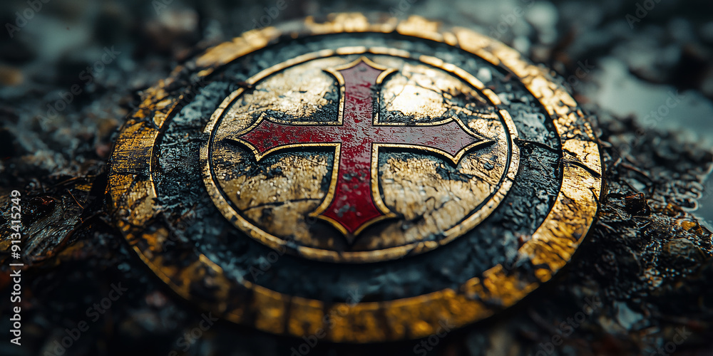 Templar seal, dark background Templar seal, dark background