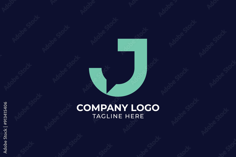 Letter J logo icon line design template, abstract letter j and chat bubble icon Letter J logo icon line design template, abstract letter j and chat bubble icon