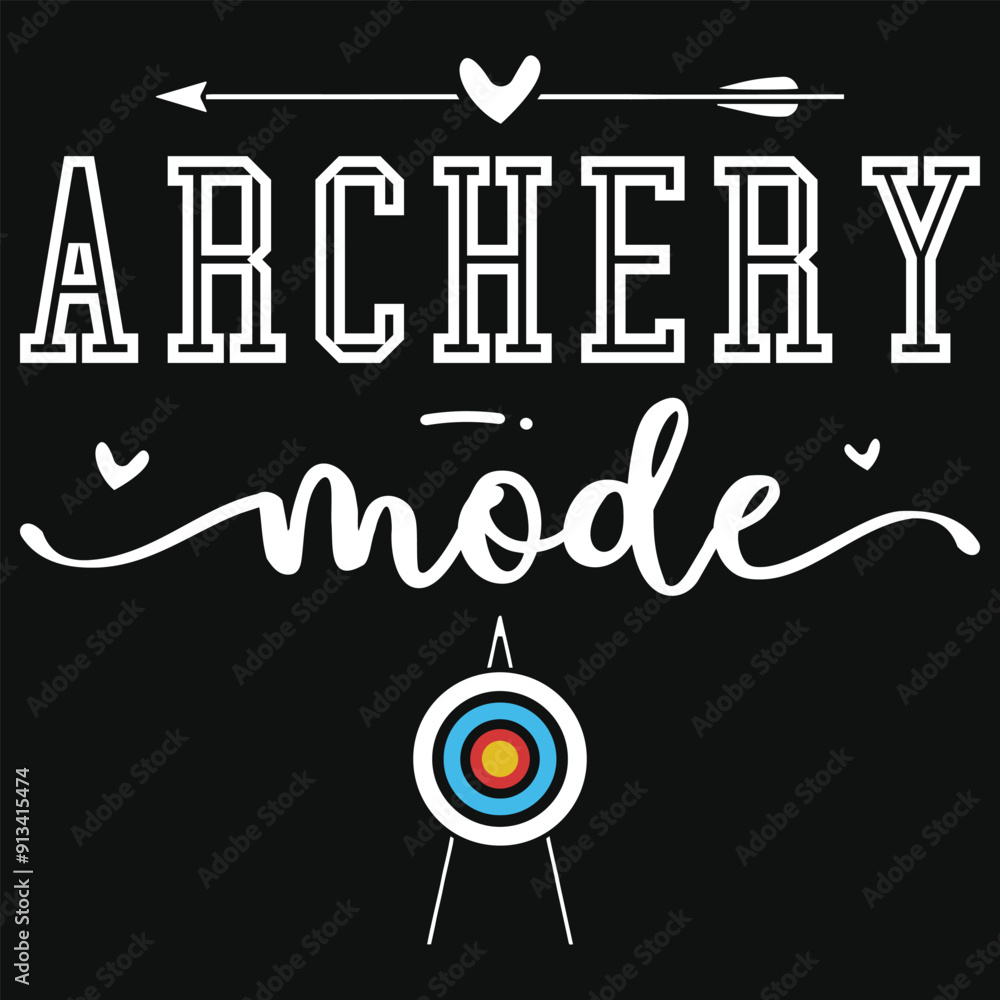 Fototapeta premium Archery mode typography tshirt design