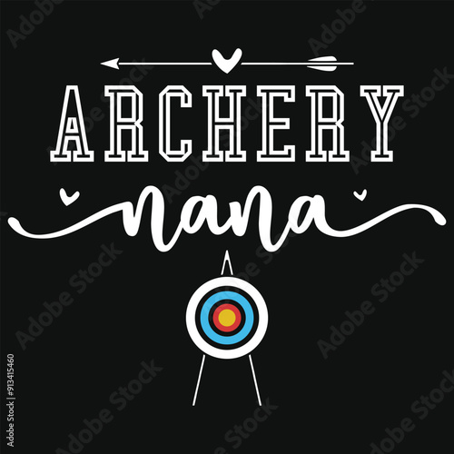 Archery nana typography tshirt design