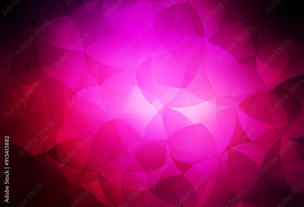 Fototapeta premium Dark Pink vector template with chaotic shapes.