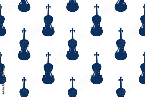 Beautiful violin seamless pattern.Viola,cello drawing music concept repeating texture background.design for fashion fabrics, textile graphics, prints.Vector illustration.Classical musical instrument.