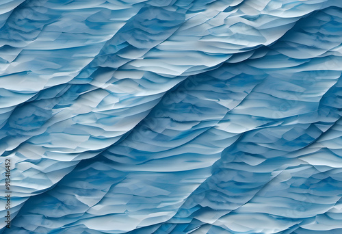 Wallpaper Mural An abstract background featuring soft, flowing waves of blue and light blue tones. The texture appears smooth and layered, creating a sense of depth and tranquility. Torontodigital.ca