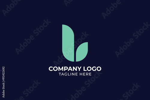 Minimalist abstract Modern and unique letter B for fashion or brand, 