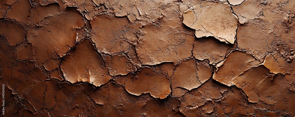 Cracked Brown Mud Texture Background Cracked Brown Mud Texture Background