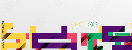 Color bend lines with shadow texture effect. Vector Illustration For Wallpaper, Banner, Background, Card, Book Illustration, landing page