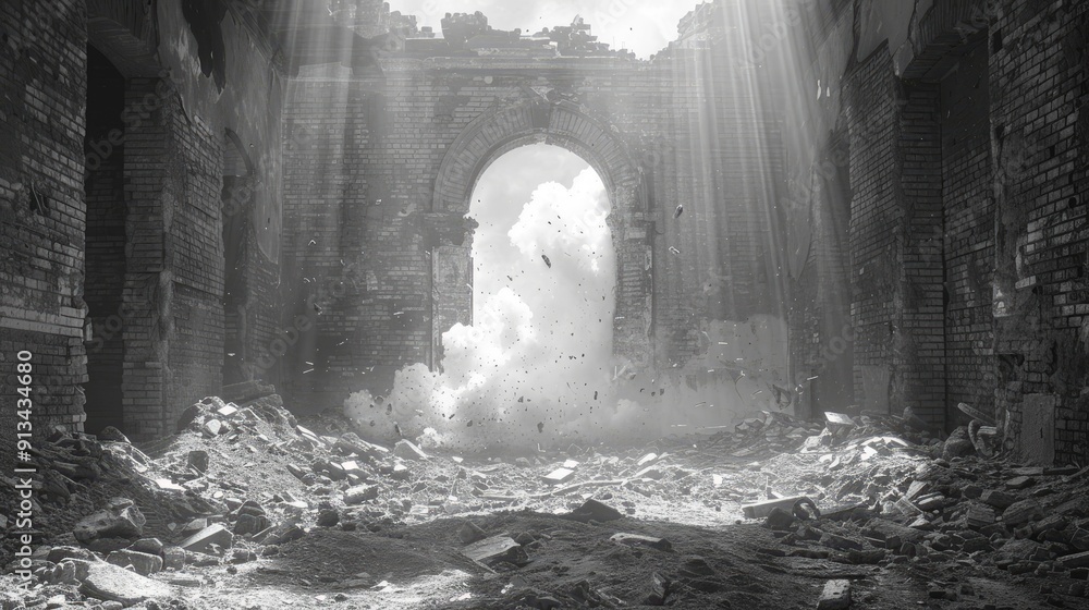 Obraz premium person in a cemetery