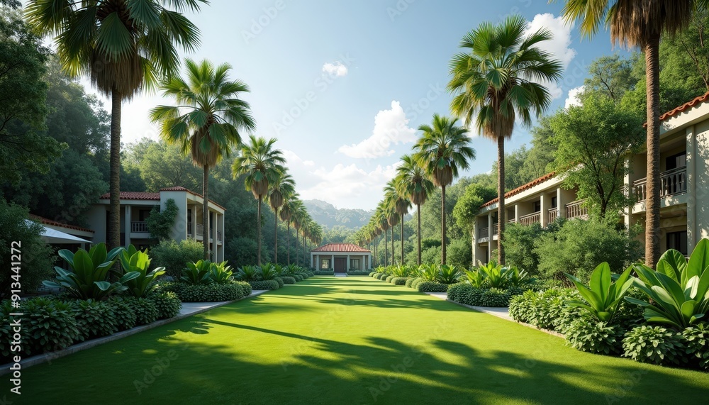 Fototapeta premium Tropical Resort Pathway.