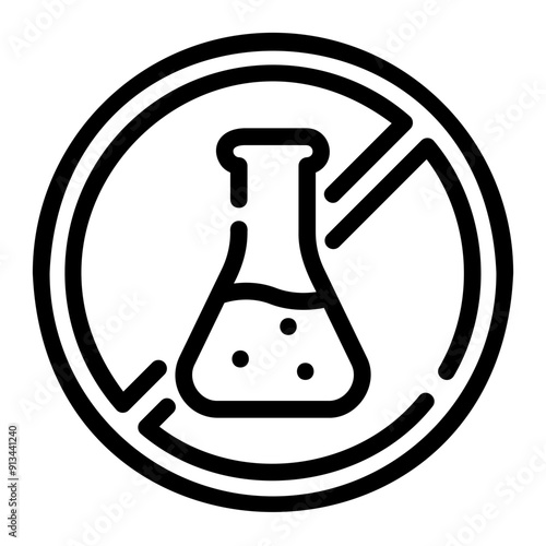 no additives Line Icon