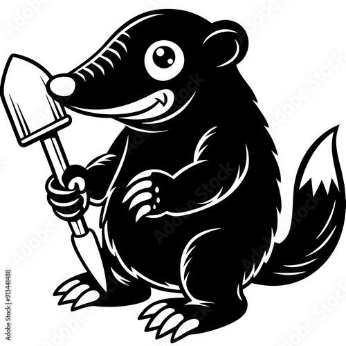 Wallpaper Mural Mole holding a tiny shovel, Torontodigital.ca