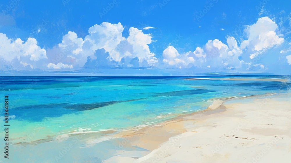 Obraz premium 透き通った青い海の風景9