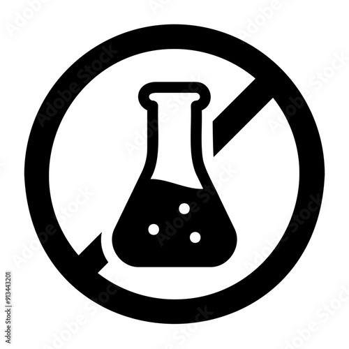 no additives Solid icon
